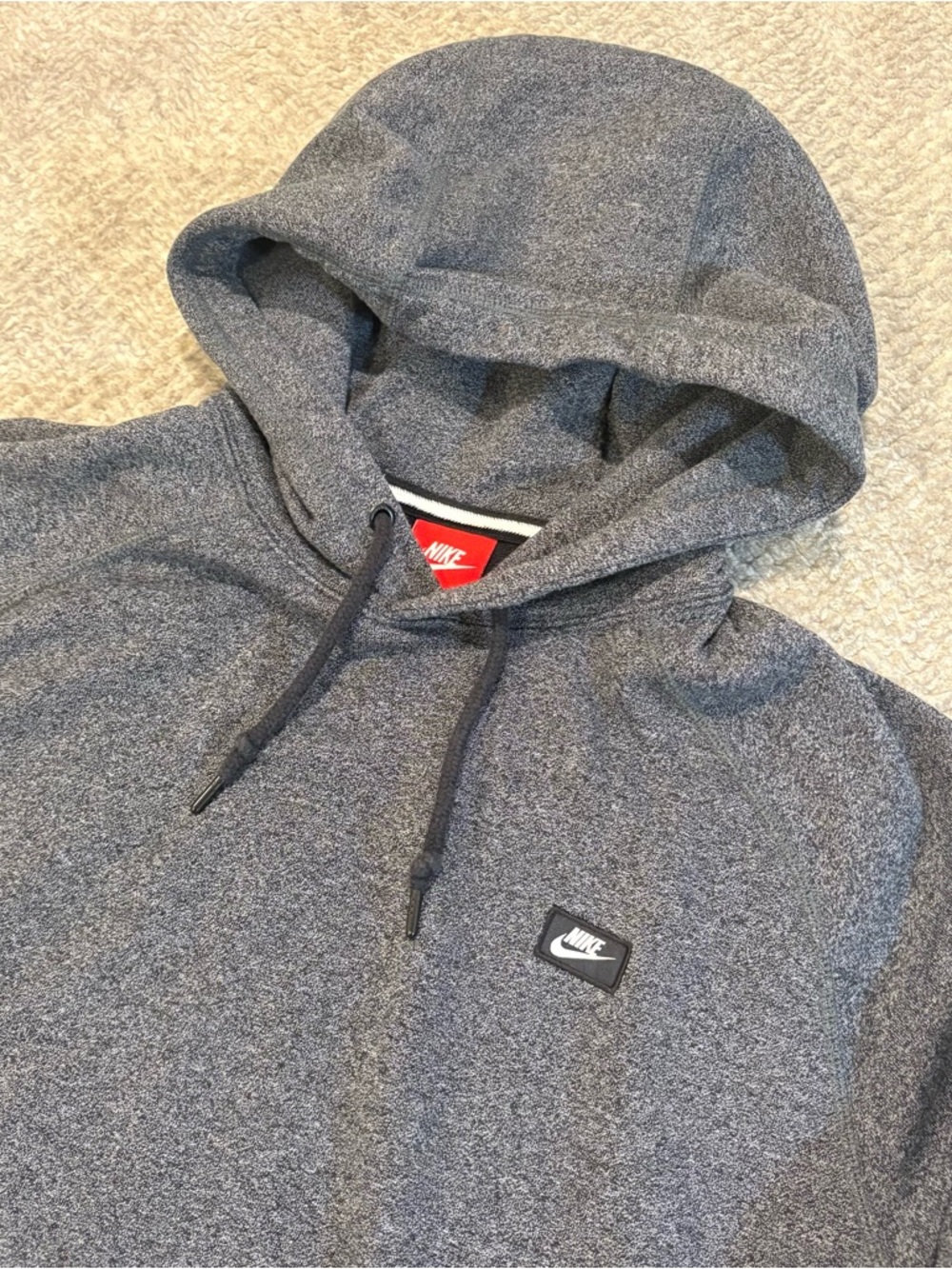 Nike Men’s Lg Dark Gray Heather Pullover Hoodie